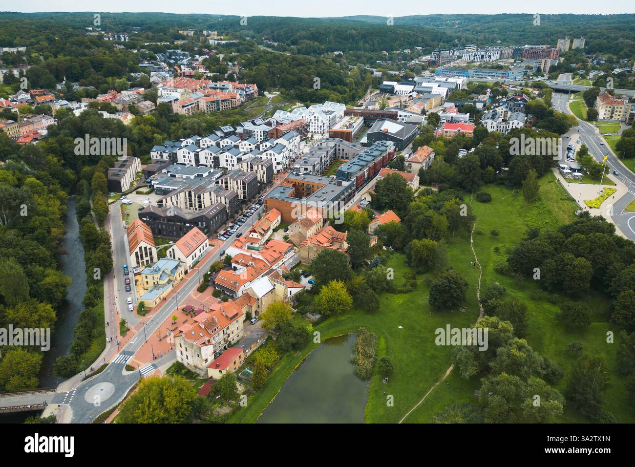 Aerial View of New Residential Neighborhood Paupys Which is the New ...