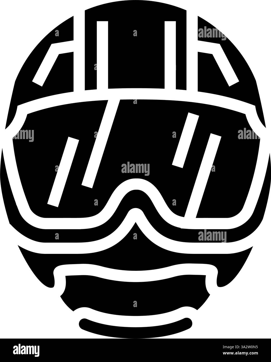helmet mountain skiing glyph icon vector illustration Stock Vector ...
