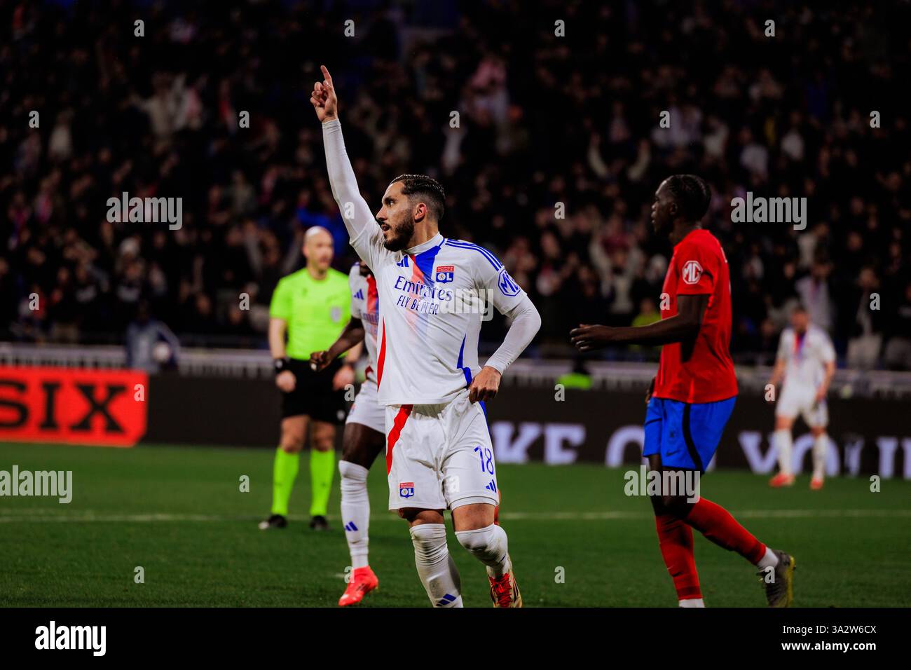 lyon-france-13th-mar-2025-lyon-france-rayan-cherki-18-olympique