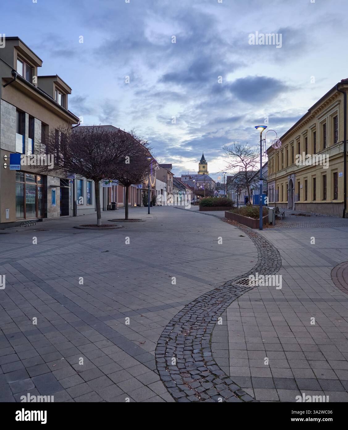 Ulica M.R. Stefanika, Hlohovec, Slovensko Stock Photo