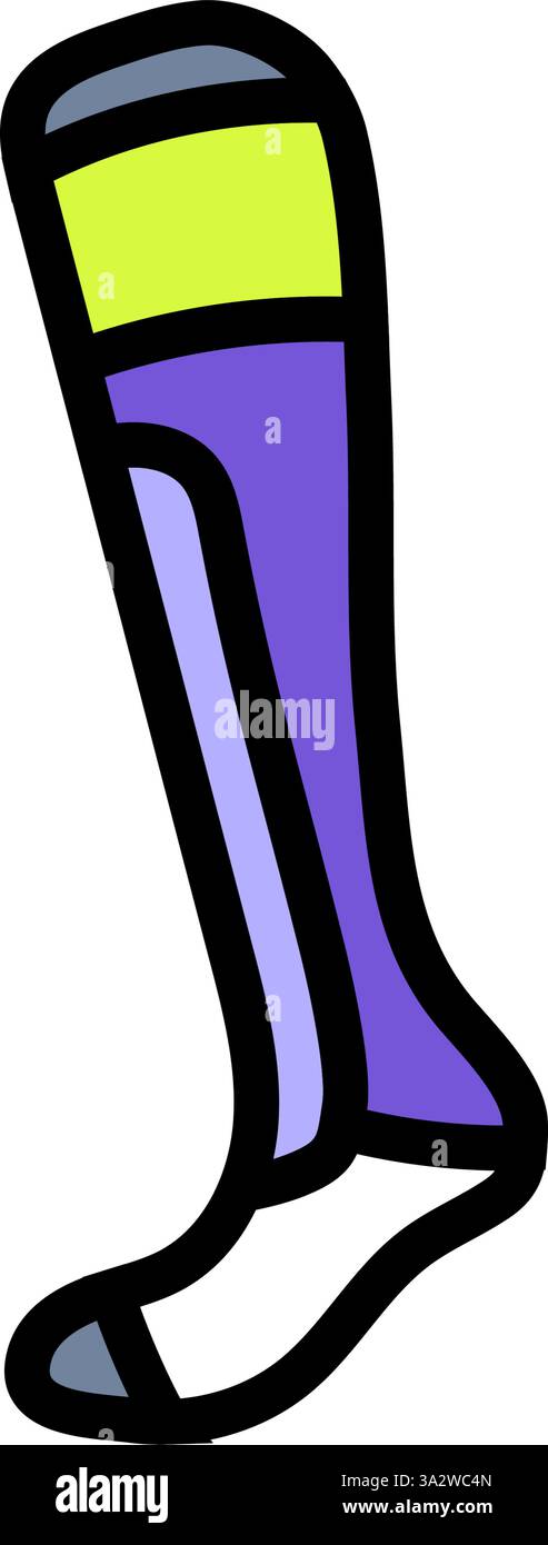 compression socks running accessories color icon vector illustration ...