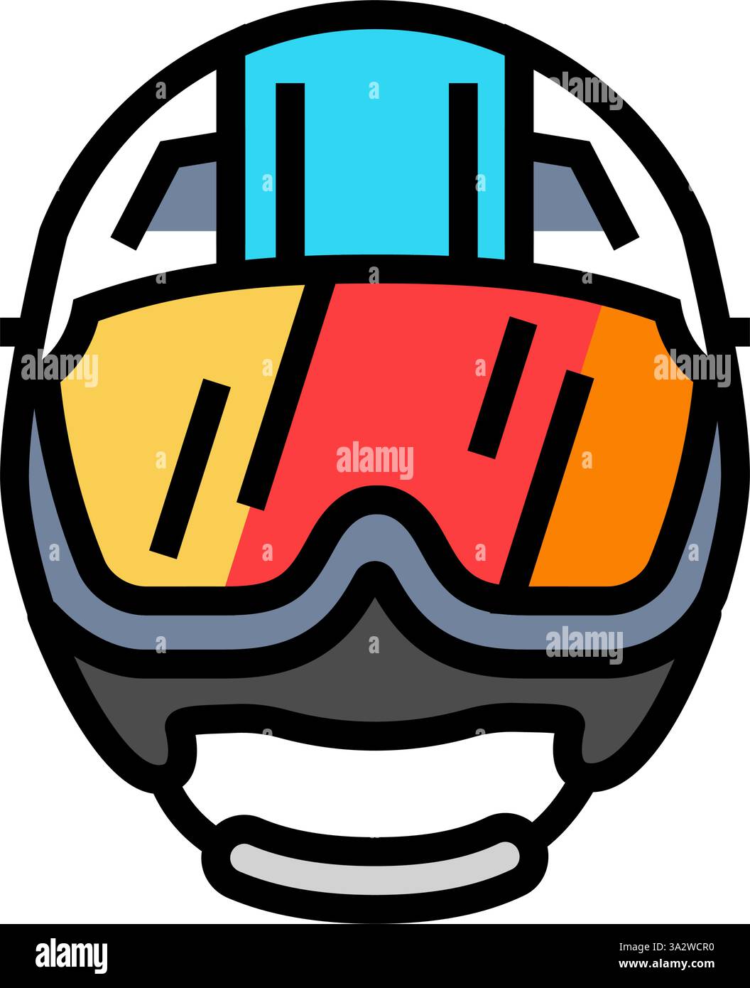 helmet mountain skiing color icon vector illustration Stock Vector ...