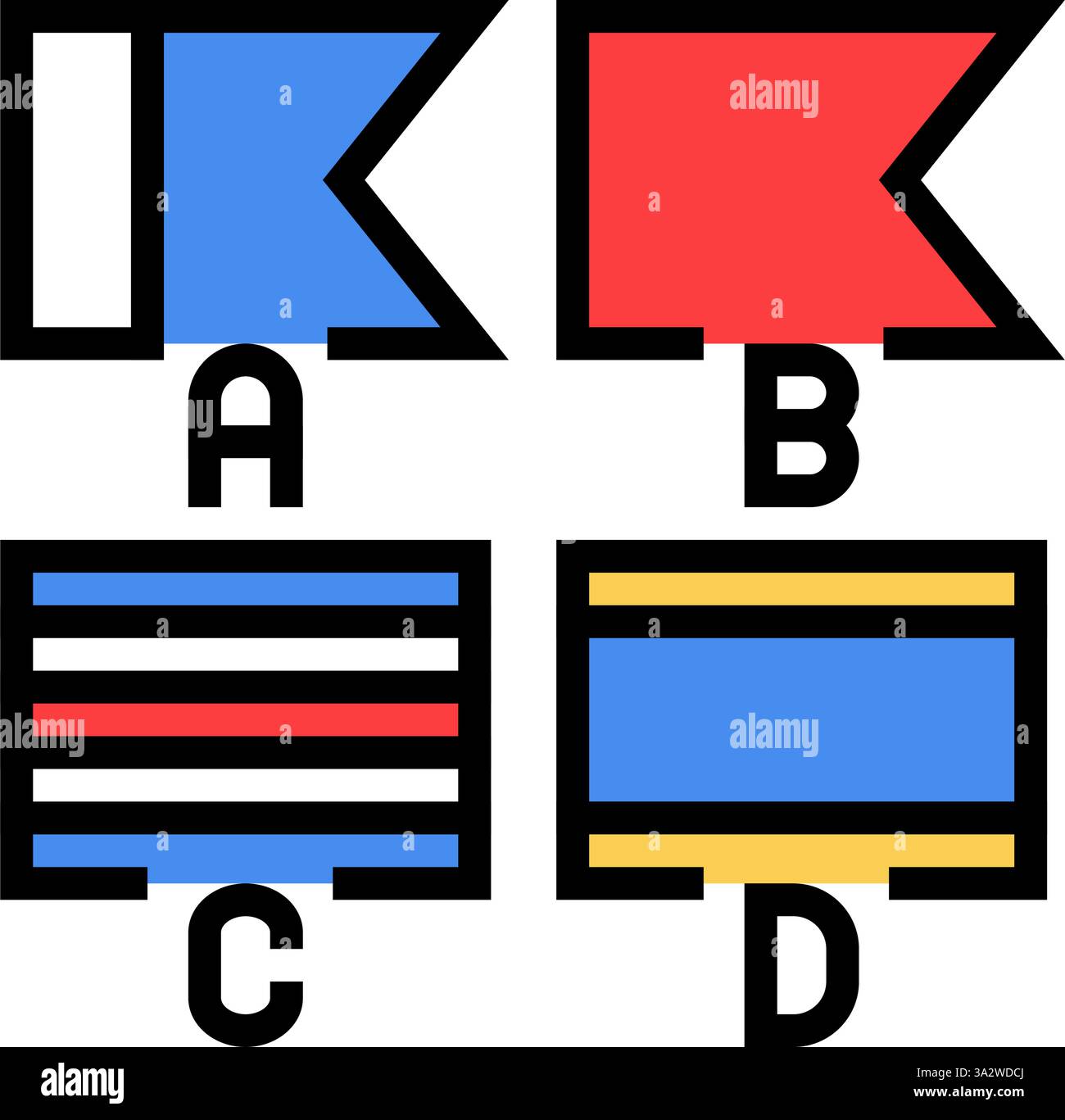 nautical flag sailing sport color icon vector illustration Stock Vector ...