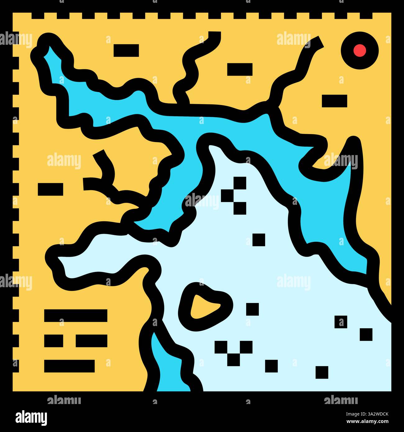 nautical chart sailing sport color icon vector illustration Stock ...