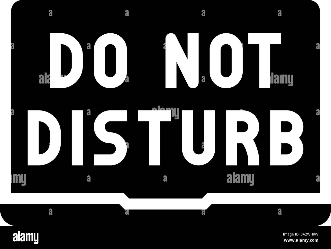 laptop do not disturb mindful tech glyph icon vector illustration Stock ...