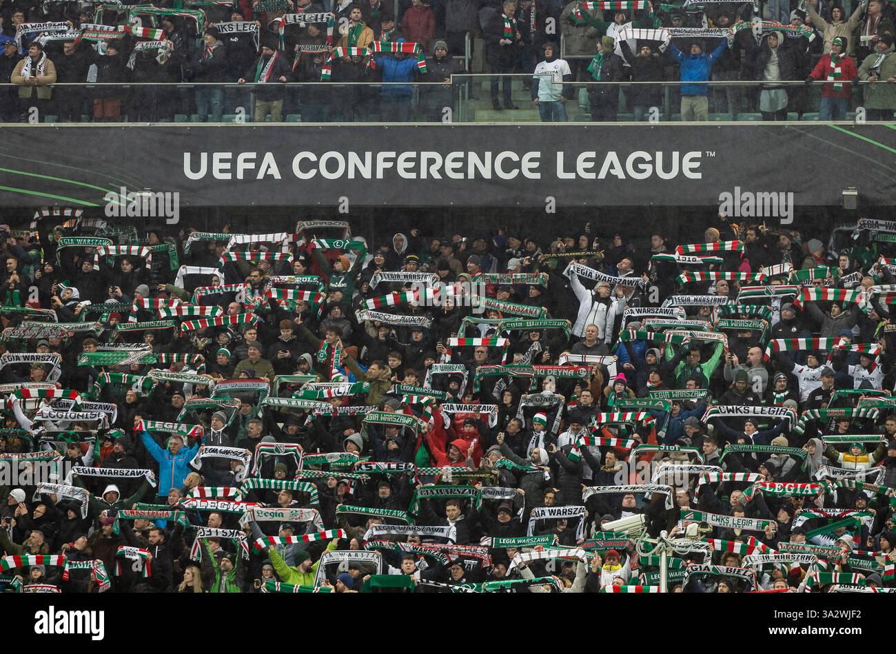 Polish Army Stadium, Warsaw, Poland. 13th Mar, 2025. UEFA Europa Conference League Last 16 Second Leg Football, Legia Warsaw versus Molde; Kibice Legii Credit: Action Plus Sports/Alamy Live News Stock Photo