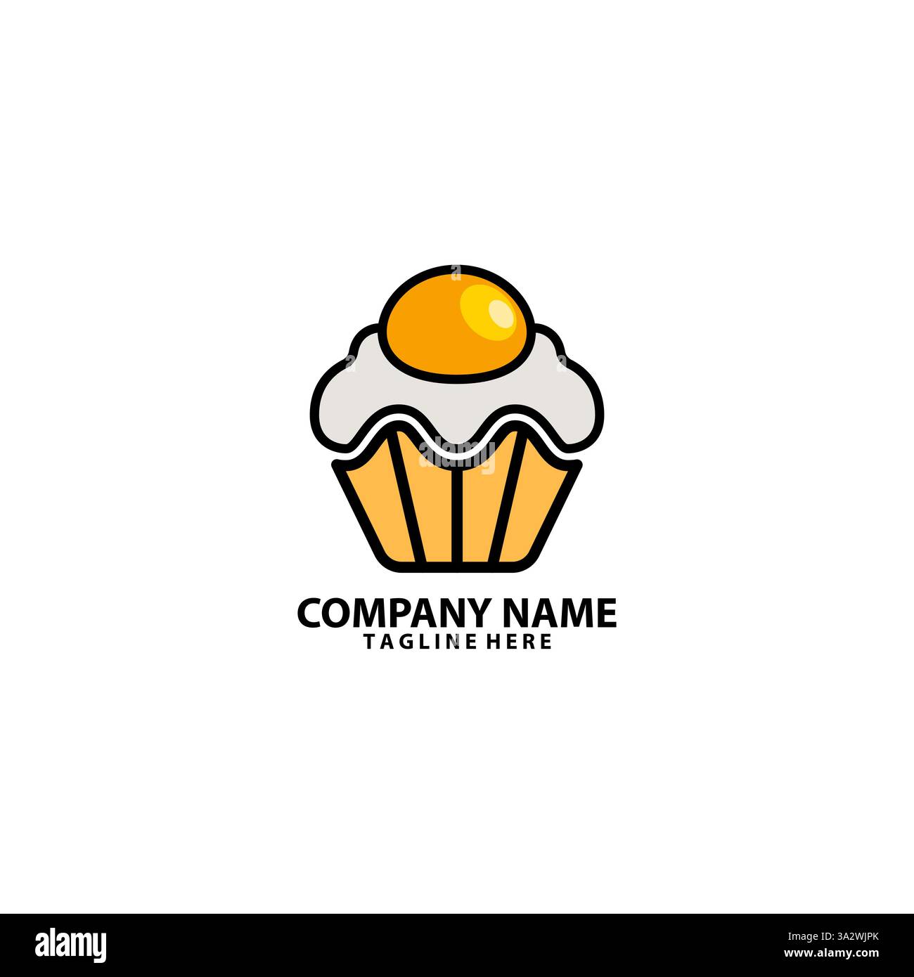 cake egg logo design vector Stock Vector
