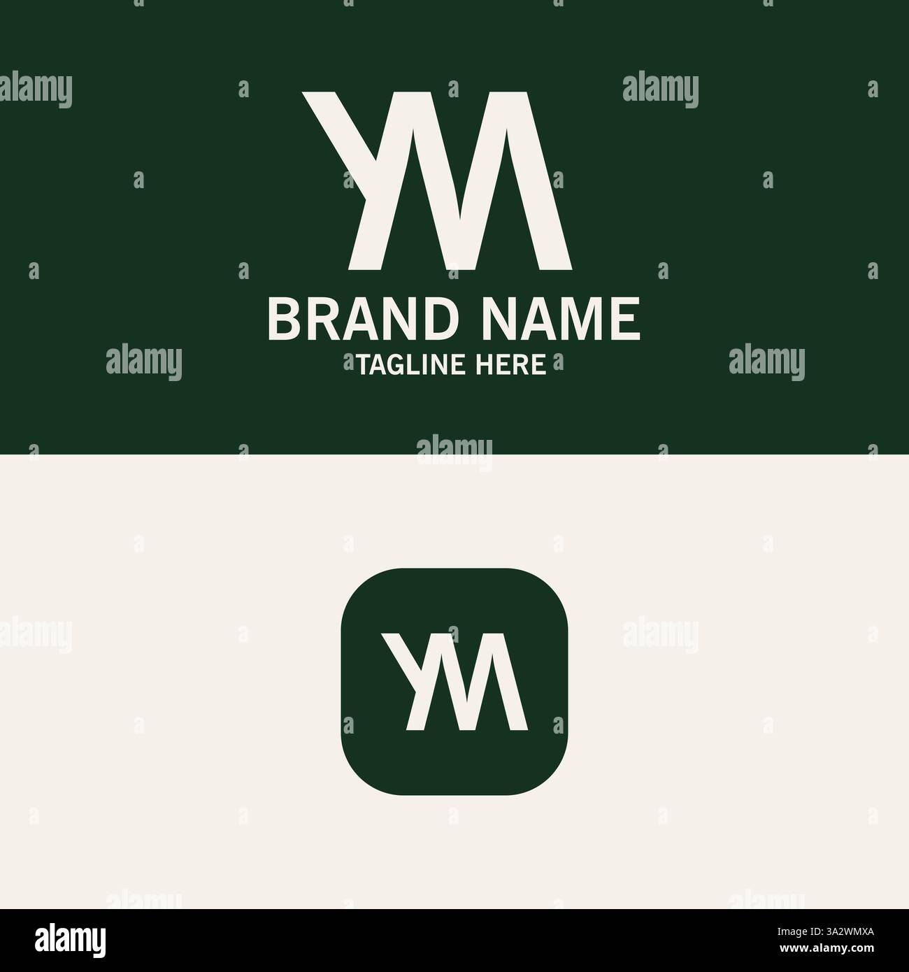 initial letter YM logo logo design vector Stock Vector