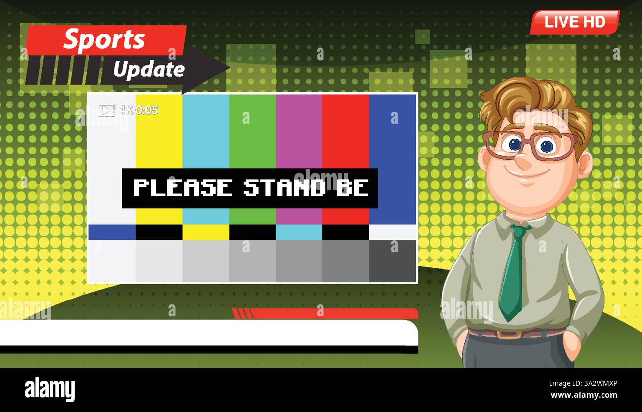 Technical difficulty screen Stock Vector Images - Alamy