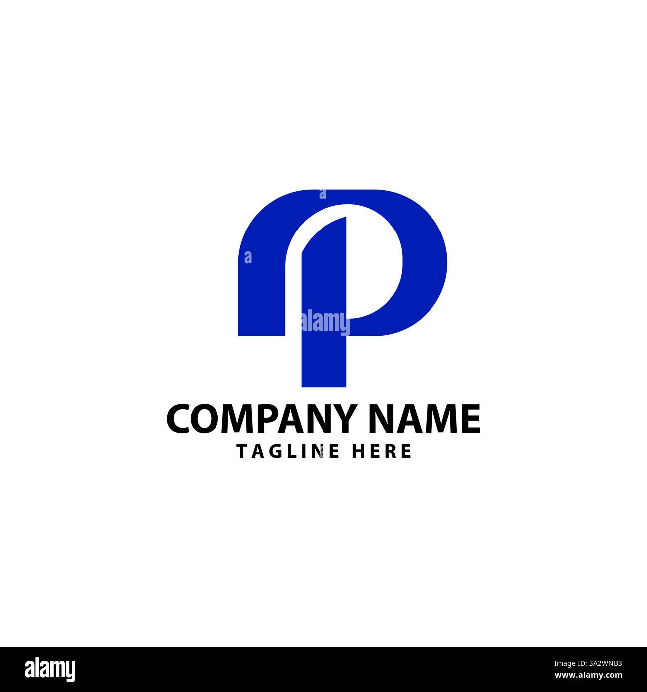 initial NP linked logo design vector Stock Vector