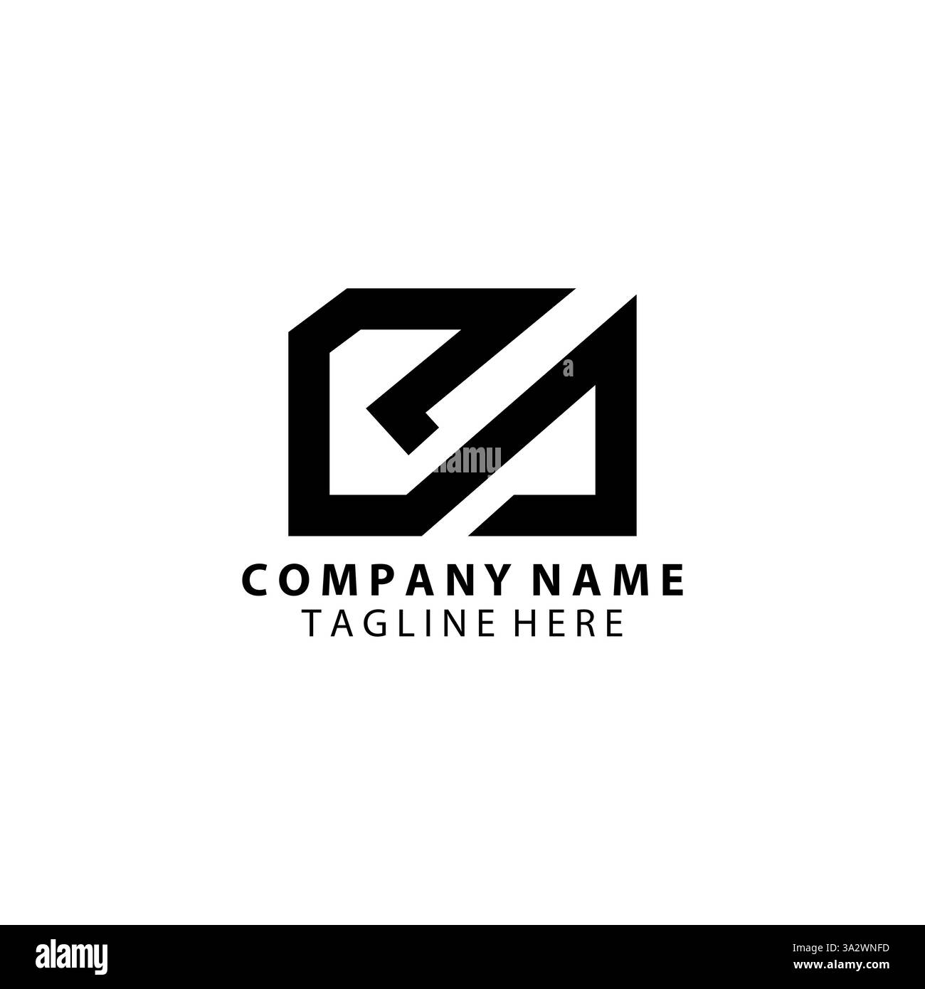 initial RA monogram modern logo design vector Stock Vector