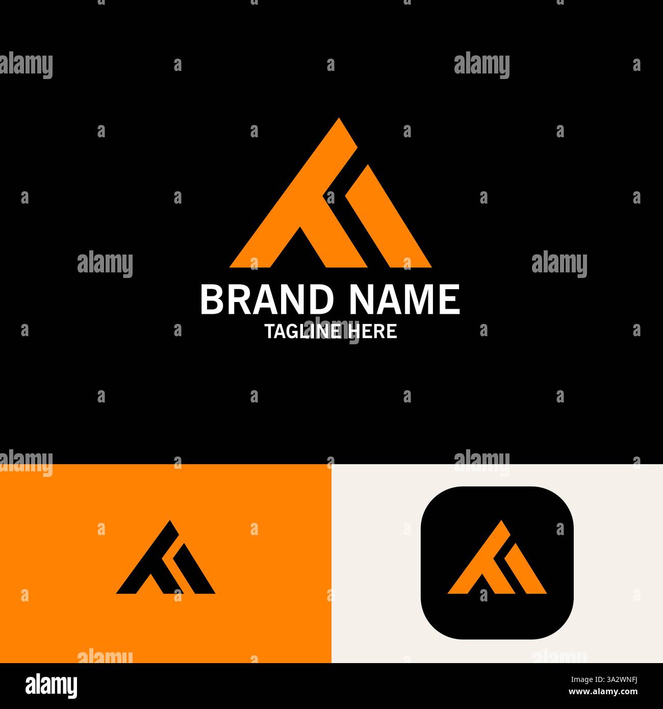 initial TM triangle logo design vector Stock Vector