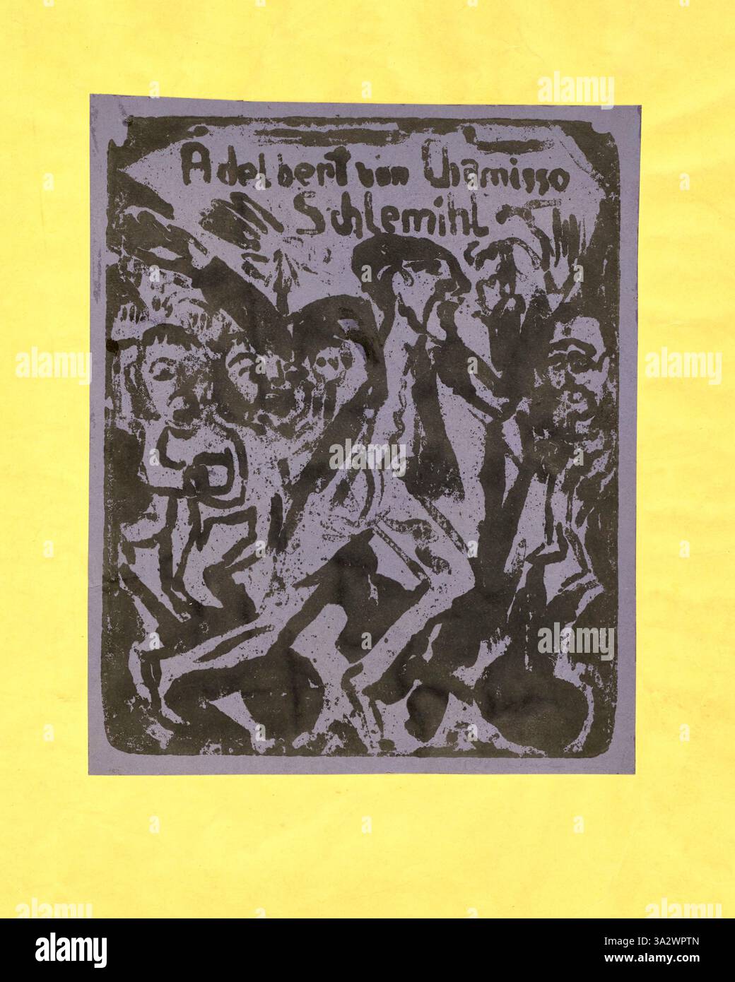 Ernst Ludwig Kirchner - Cover of the woodcut series Schlemihl - 1915 Stock Photo