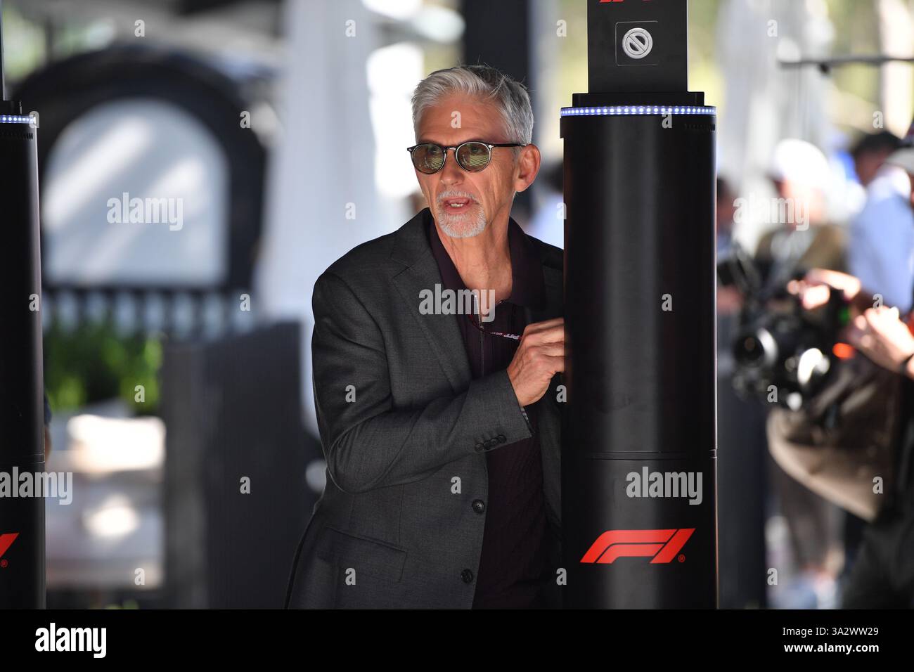 MELBOURNE, AUSTRALIA 14 Mar 2025. Pictured Formula One World Champion and TV presenter Damon