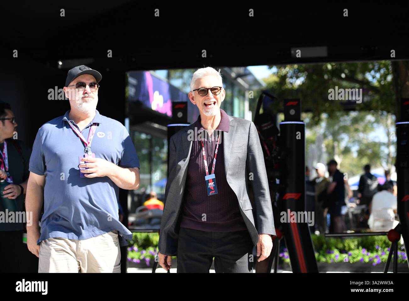 MELBOURNE, AUSTRALIA 14 Mar 2025. Pictured Formula One World Champion and TV presenter Damon