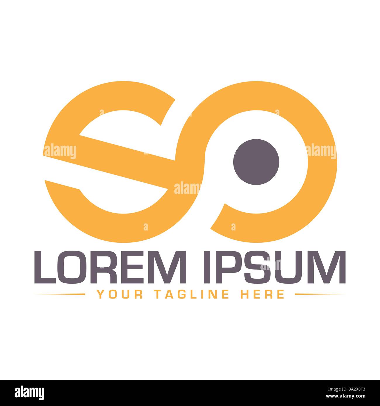SP Letter Logo Design Stock Vector