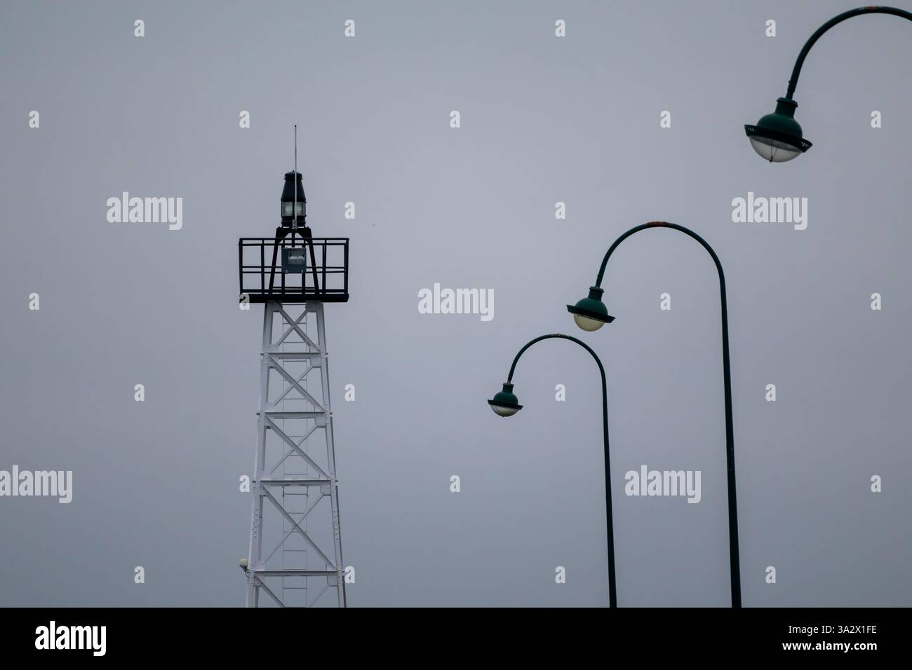 street lamp on a white background Stock Photo