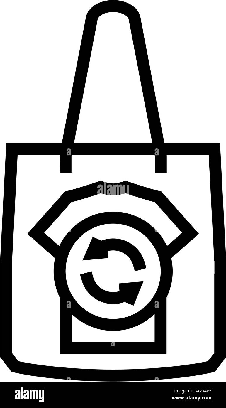 thrift shop bag driven fashion line icon vector illustration Stock ...