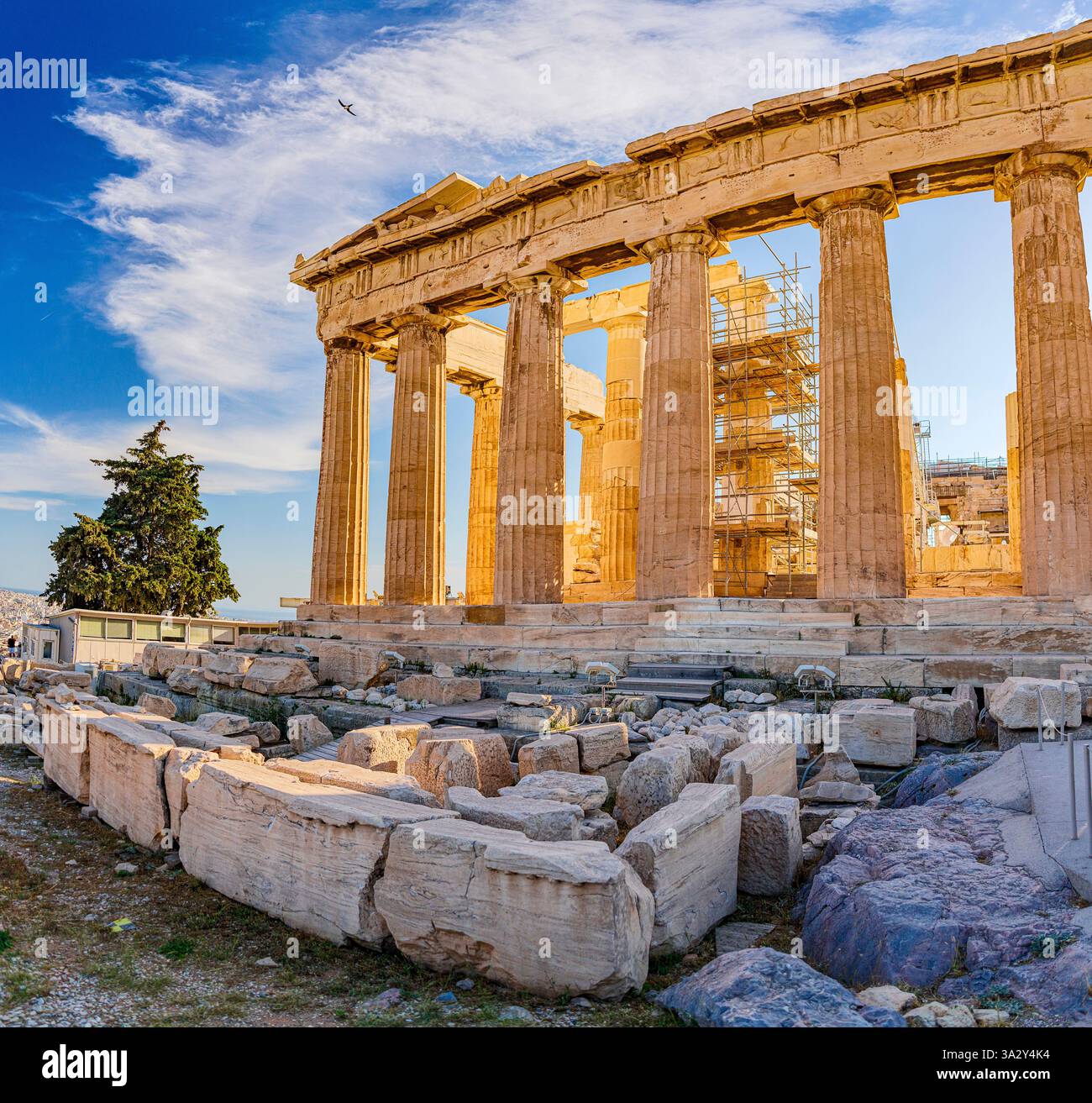 Sunrise over the Parthenon, Acropolis, Athens Stock Photo