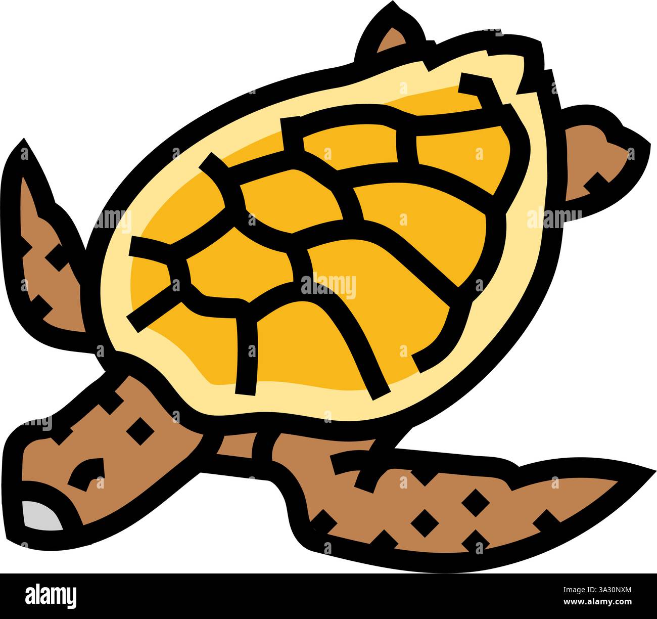 sea turtle world ocean color icon vector illustration Stock Vector ...