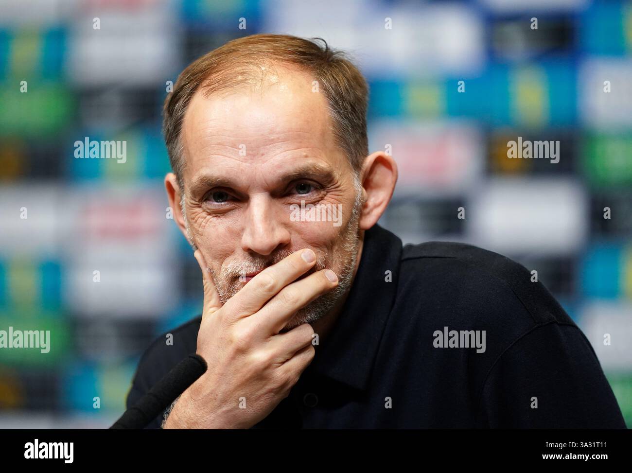 England manager Thomas Tuchel during the squad announcement at Wembley ...