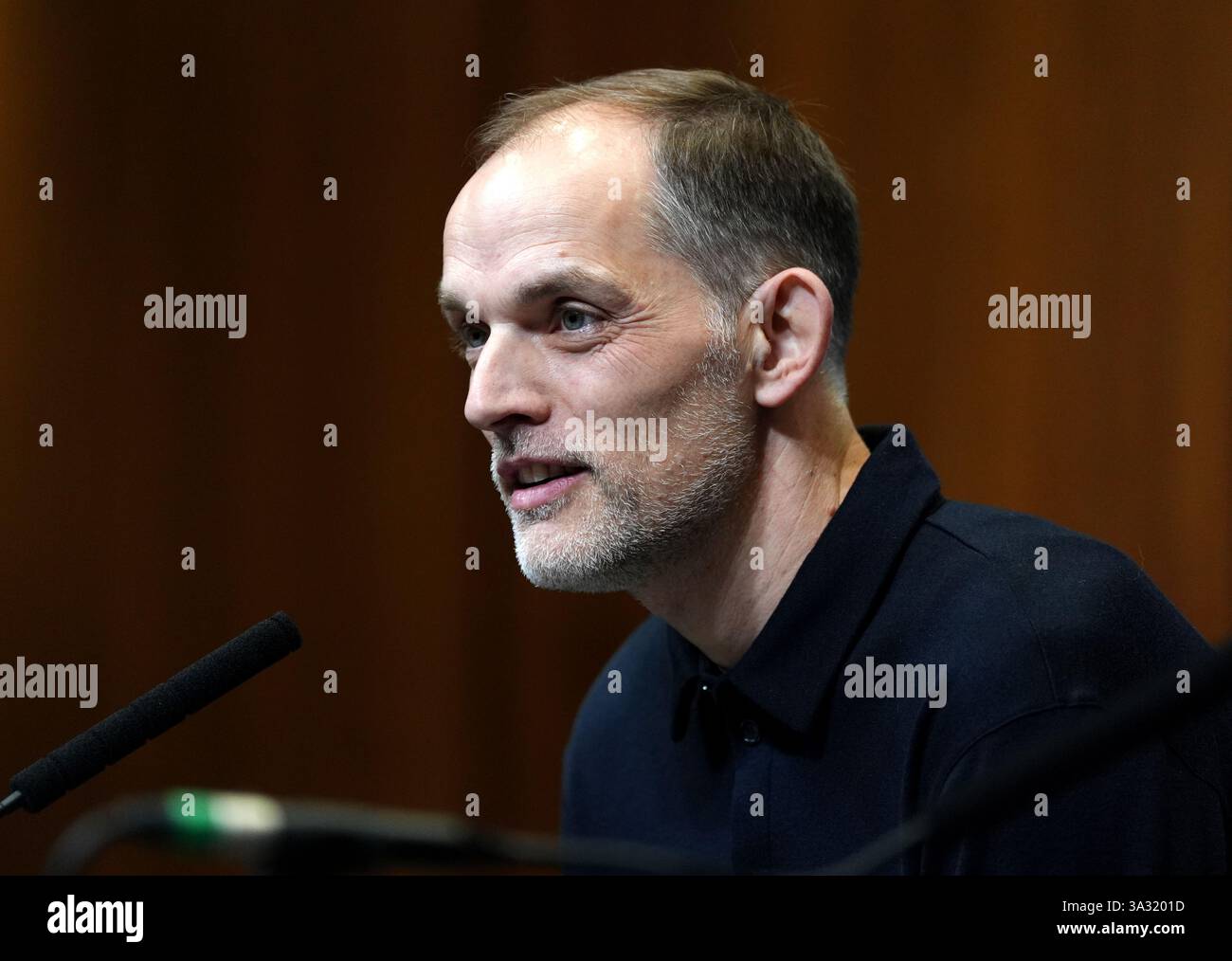 England manager Thomas Tuchel during the squad announcement at Wembley ...