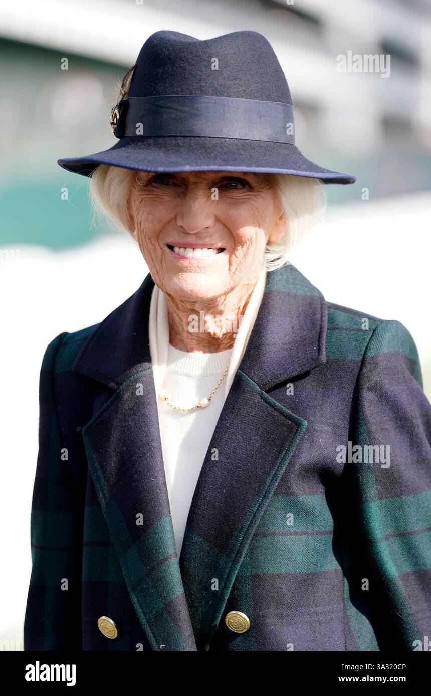 Mary Berry on day four of the 2025 Cheltenham Festival at Cheltenham