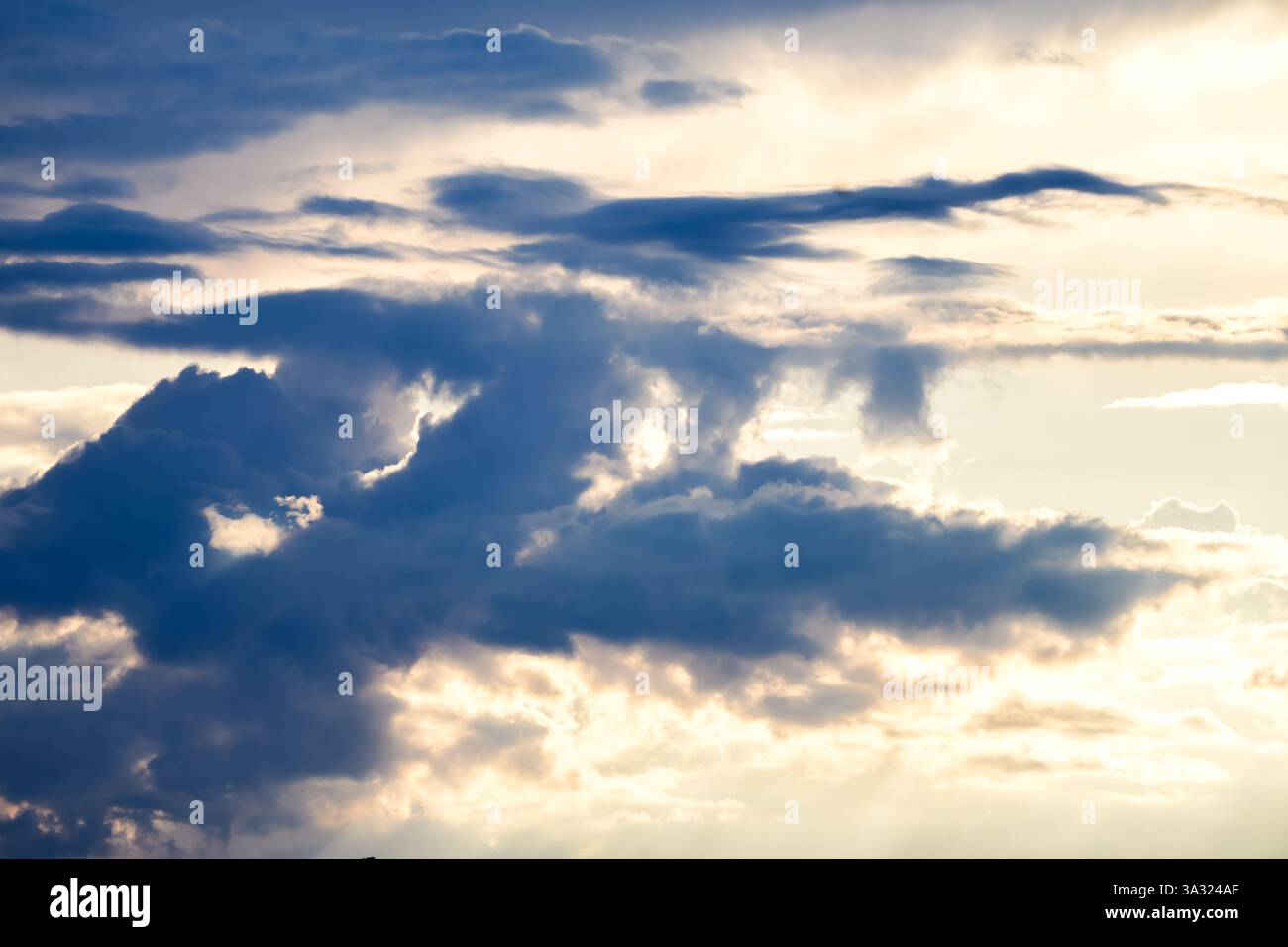 Dark clouds close-up. Cloudy sky. Stock Photo