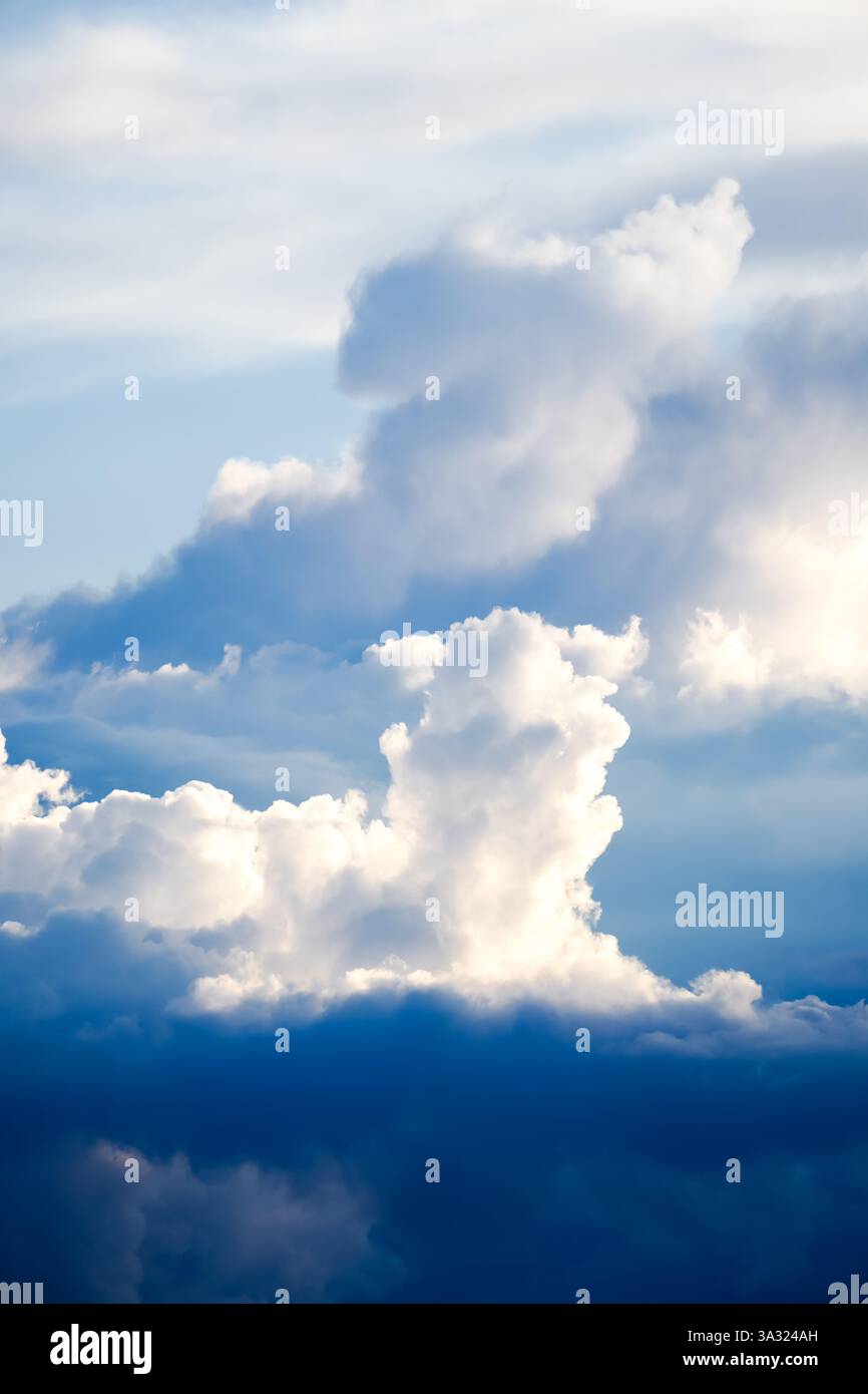 Dark clouds close-up. Cloudy sky. Stock Photo