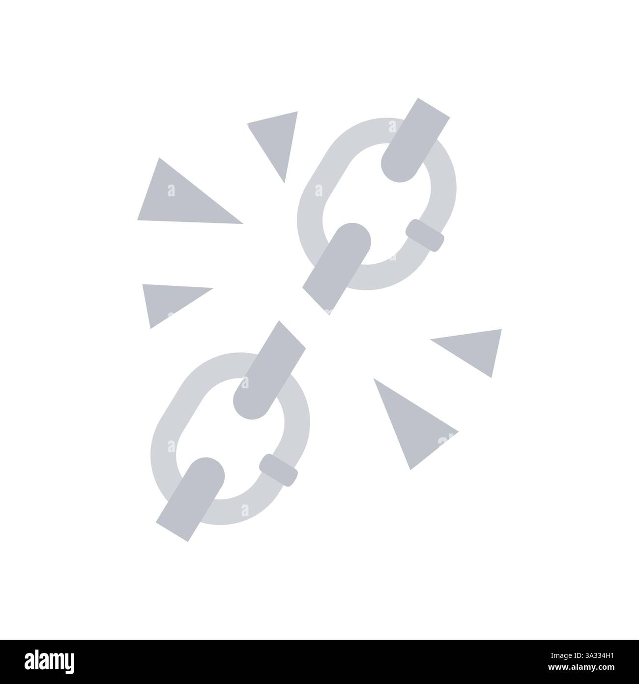 broken chains emoji symbol sign icon vector illustration Stock Vector