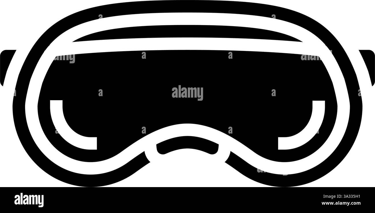 mixed reality headset augmented glyph icon vector illustration Stock ...