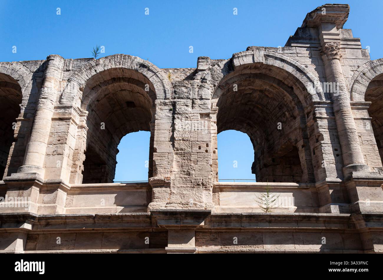 Arcades of the Roman Amphitheater, Bouches du Rhône, Provence-Alpes ...