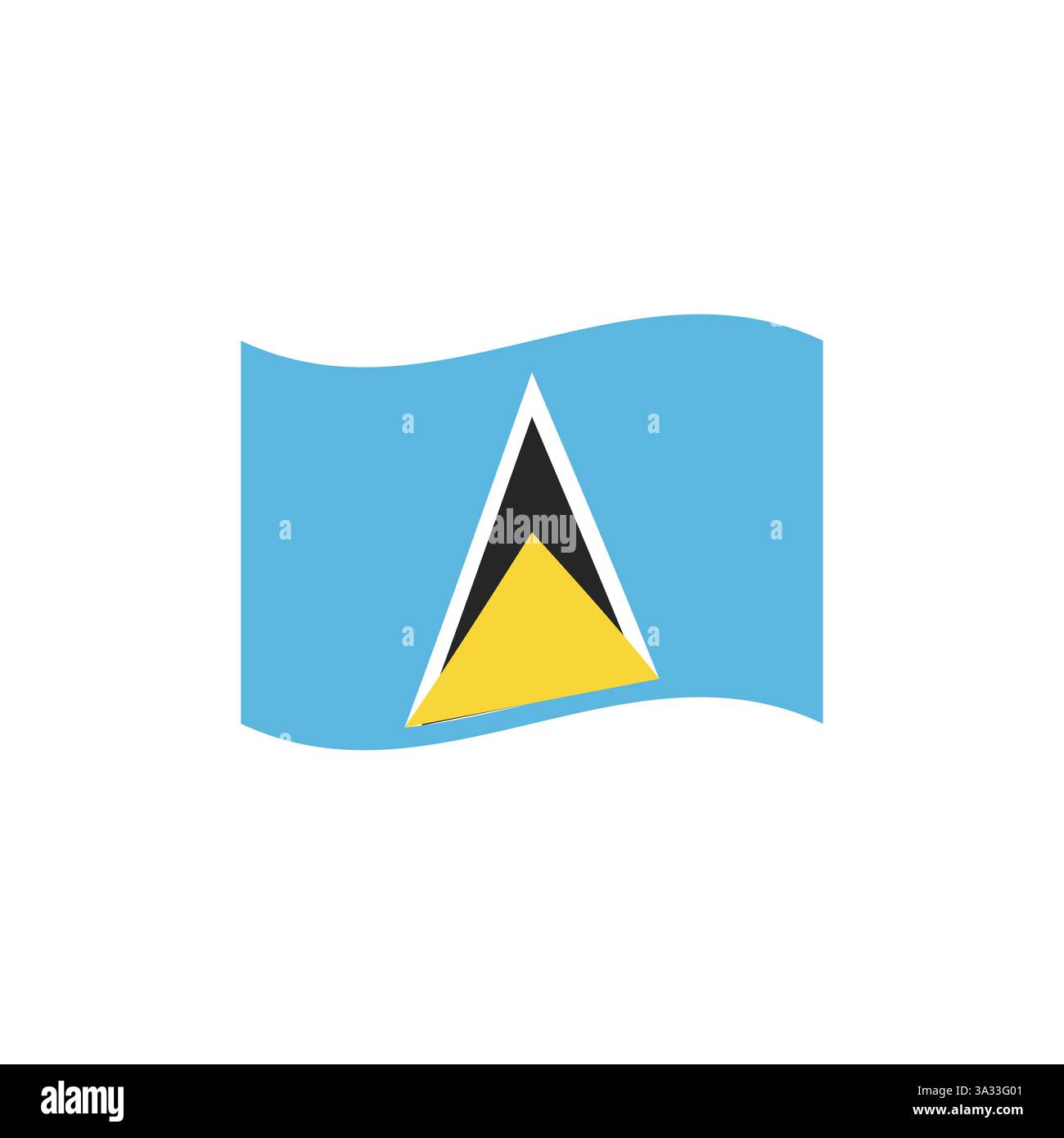 St Lucia flag emoji symbol sign icon vector illustration Stock Vector ...