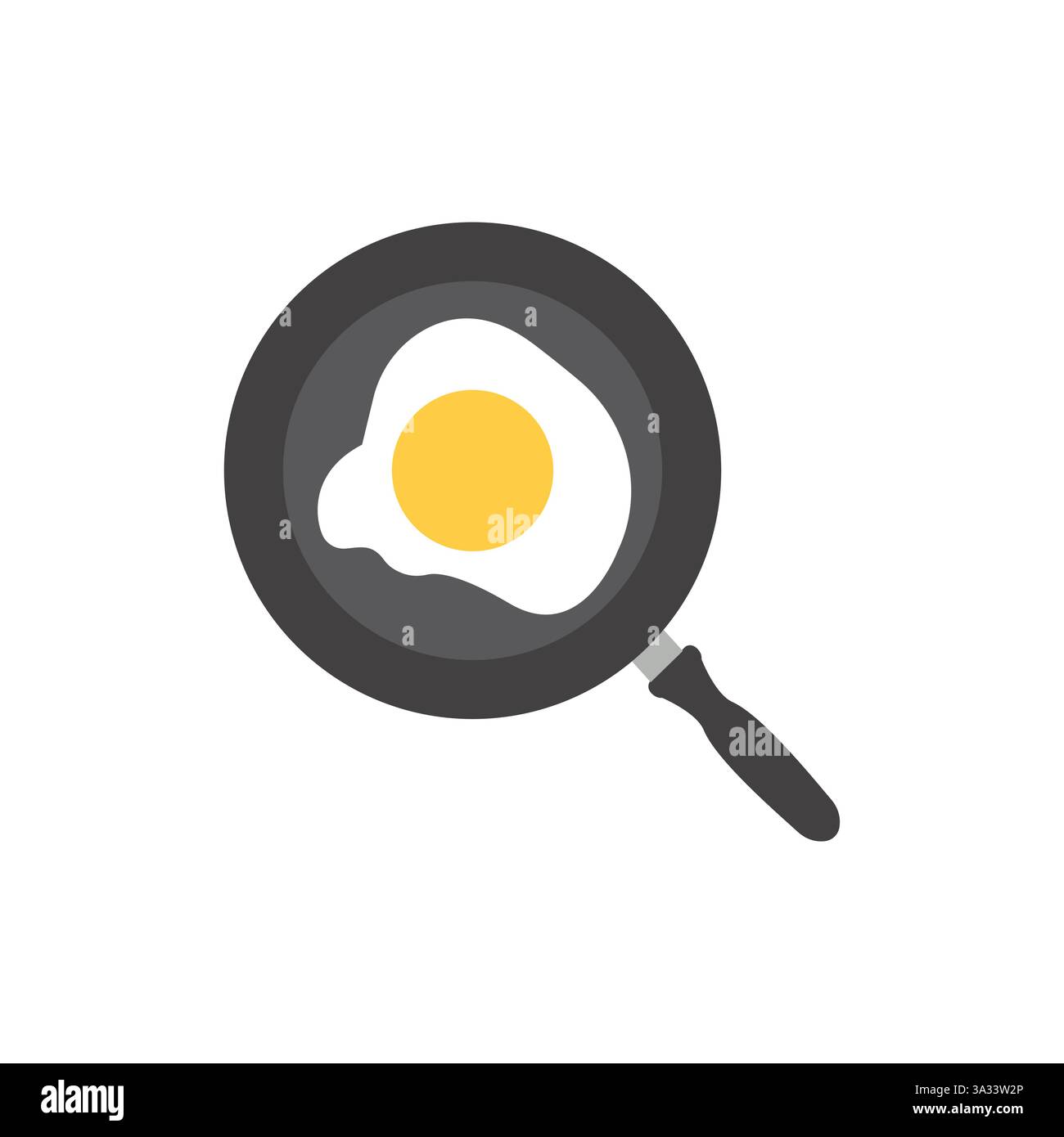 frying pan fried egg emoji symbol sign icon vector illustration Stock ...