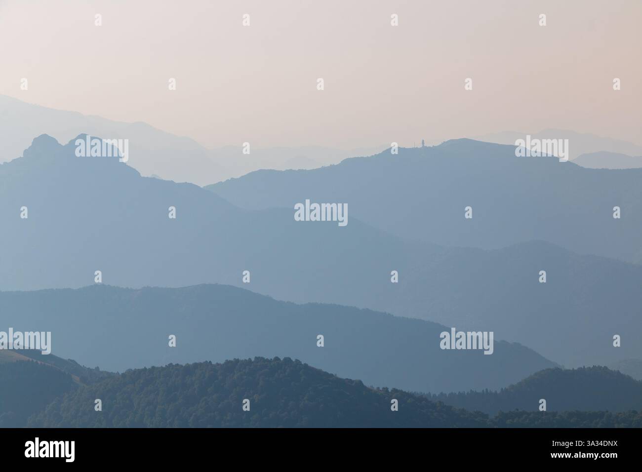 gradient mountain landscape ideal as a background Stock Photo