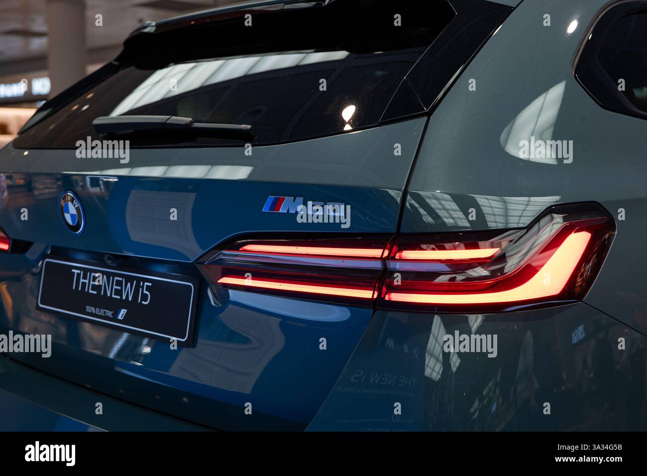 07.03.2025 , Munich International Airport, Germany. 2025 BMW i5 G60 ...