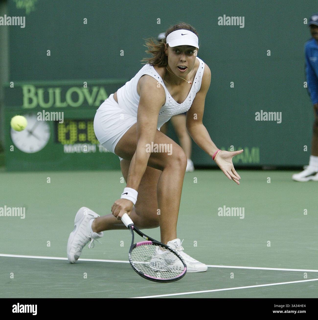 Mar 24, 2004; Key Biscayne, FL, USA; Tennis player ALEXANDRA STEVENSON of the US lost to Klara Koukalova of Prague, Czech Republic  5-7, 7-5, 6-0 during the NASDAQ-100 Open 2004. Stock Photo