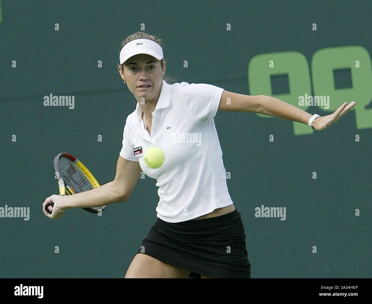 Mar 24, 2004; Key Biscayne, FL, USA; Tennis player KLARA KOUKALOVA of Prague, Czech Republic defeated Alexandra Stevenson of the US 5-7, 7-5, 6-0during the NASDAQ-100 Open 2004. Stock Photo