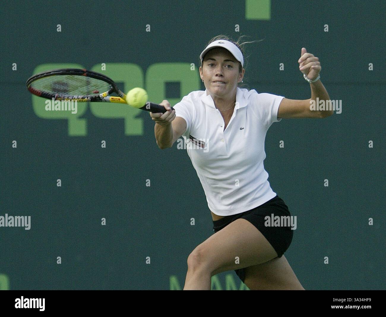 Mar 24, 2004; Key Biscayne, FL, USA; Tennis player KLARA KOUKALOVA of Prague, Czech Republic defeated Alexandra Stevenson of the US 5-7, 7-5, 6-0during the NASDAQ-100 Open 2004. Stock Photo