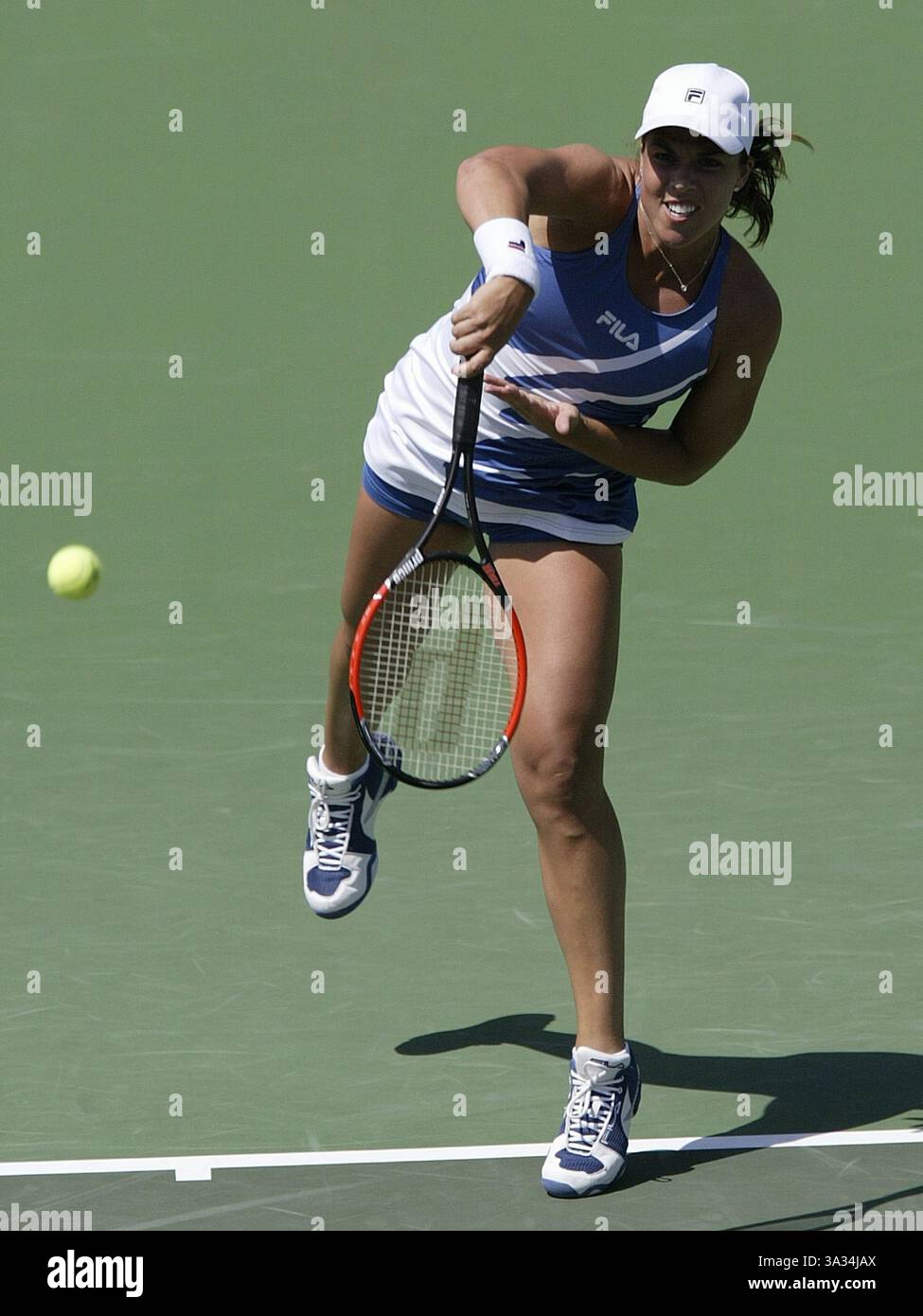 Mar 26, 2004; Miami, FL, USA; NASDAQ-100 Open. JENNIFER CAPRIATI (USA) defeated KLARA KOUKALOVA of the Czech Republic 6-1, 6-0. Stock Photo