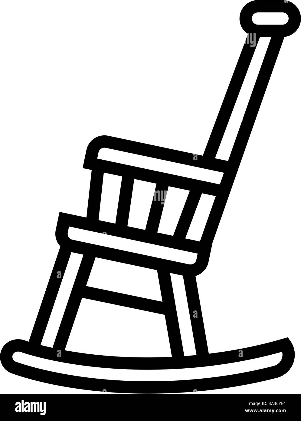 rocking chair redneck line icon vector illustration Stock Vector Image ...