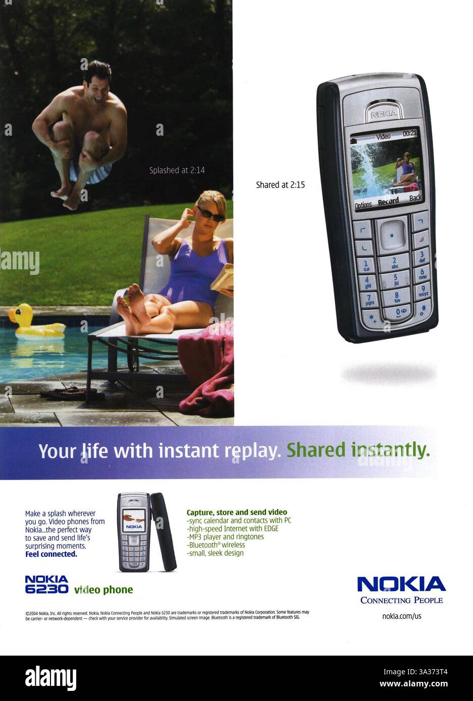 2004 US Nokia 6230  mobile videophone ad Stock Photo