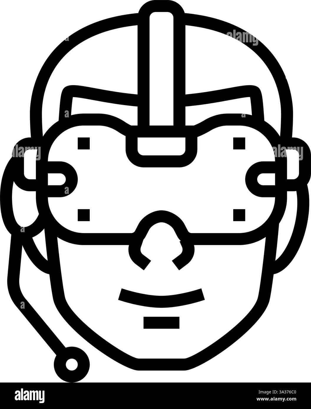 smart headset augmented reality line icon vector illustration Stock ...
