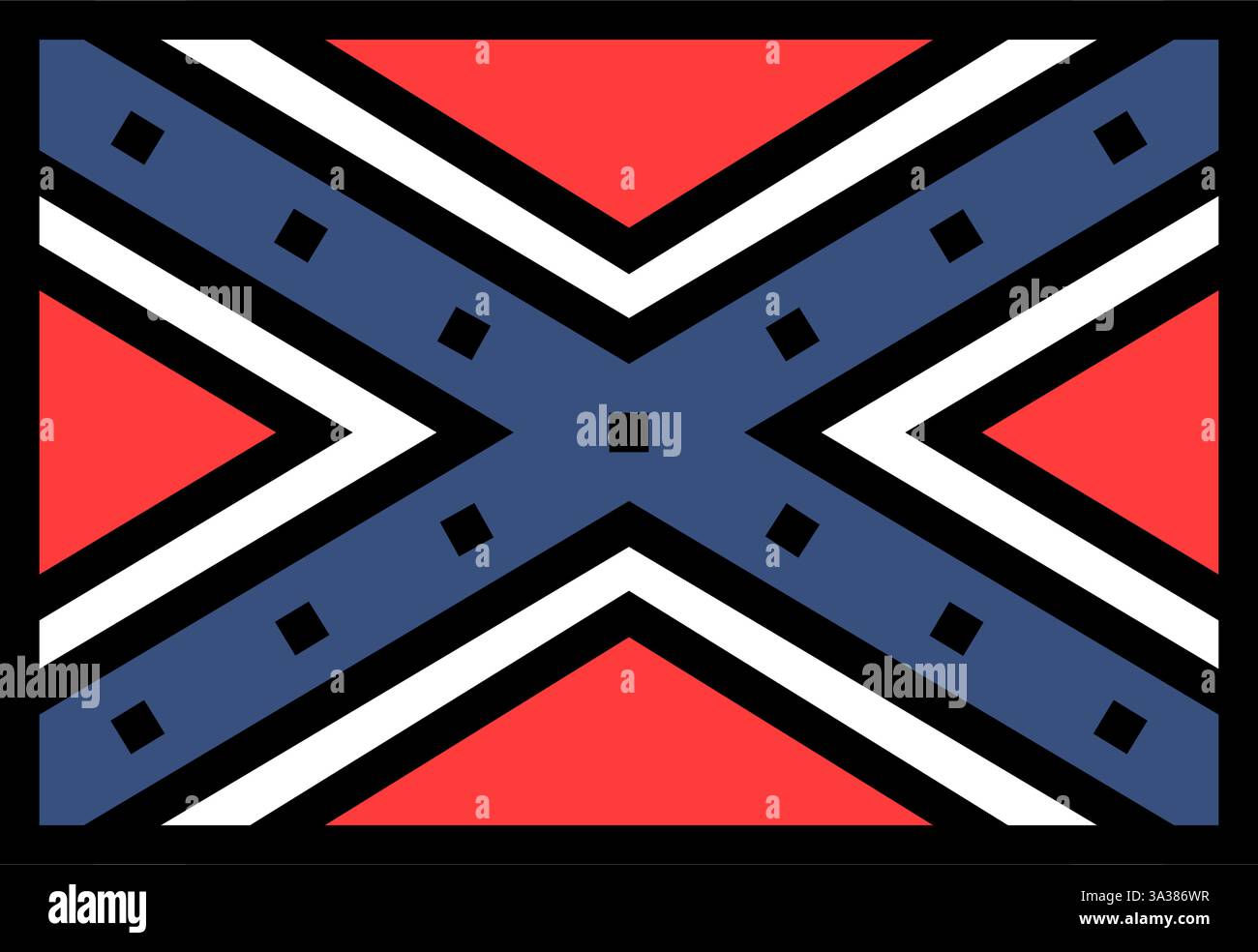 confederate flag redneck color icon vector illustration Stock Vector ...