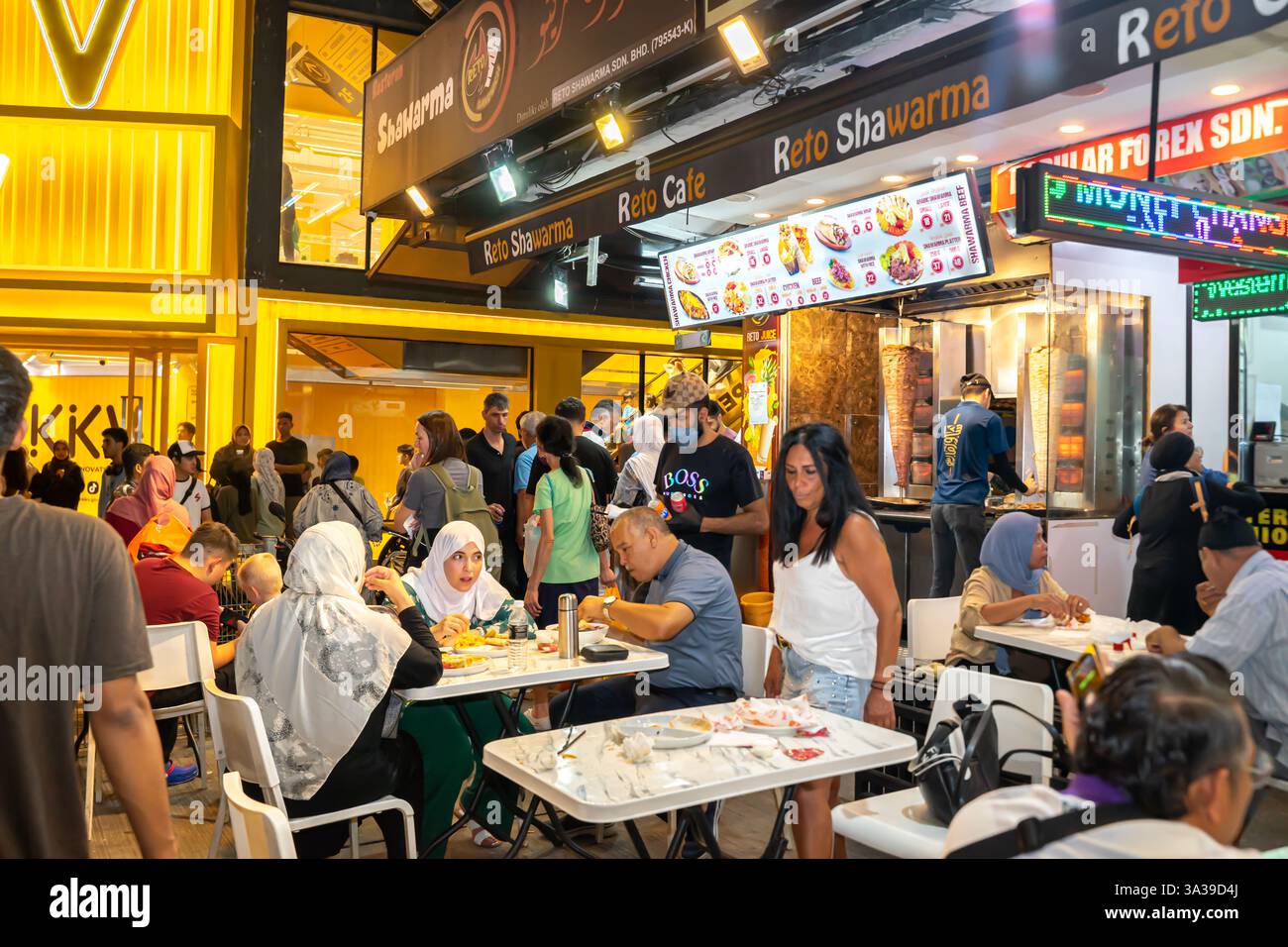 shawarma chicken and beef halal restaurant cafe,   Kuala Lumpur, Malaysia Stock Photo