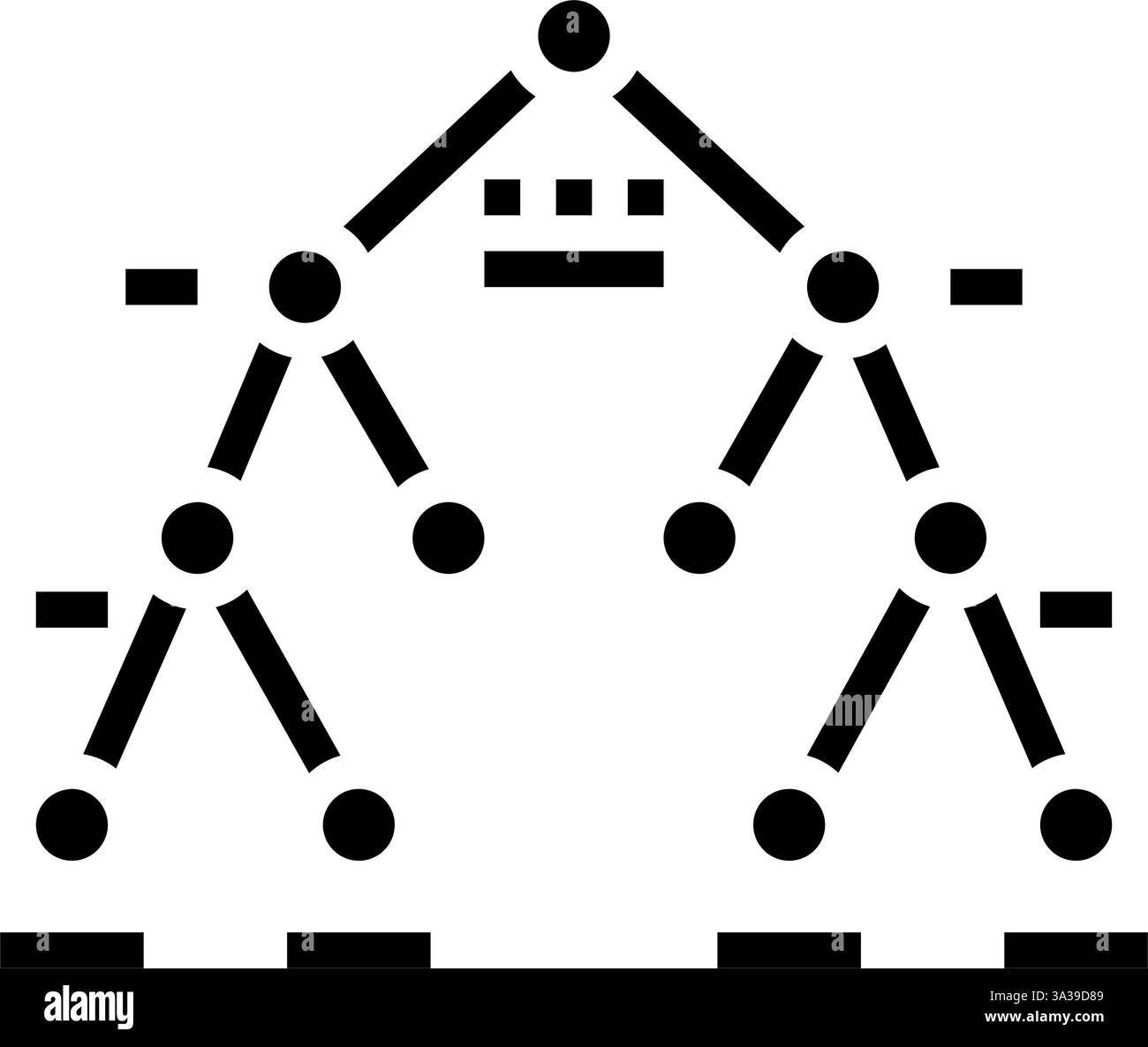 decision tree machine learning glyph icon vector. decision tree machine ...