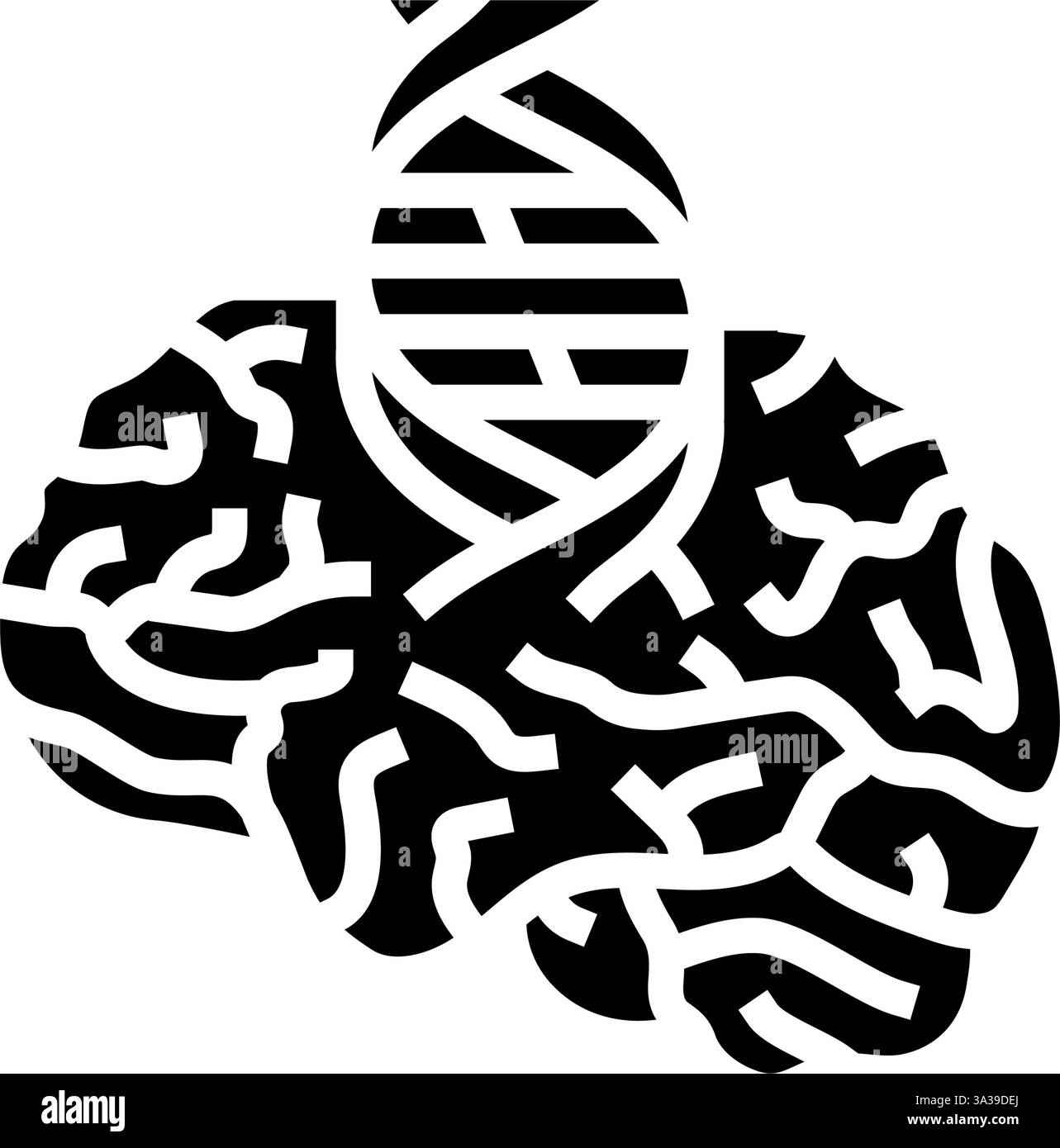brain icon with genetic marker glyph icon vector illustration Stock ...