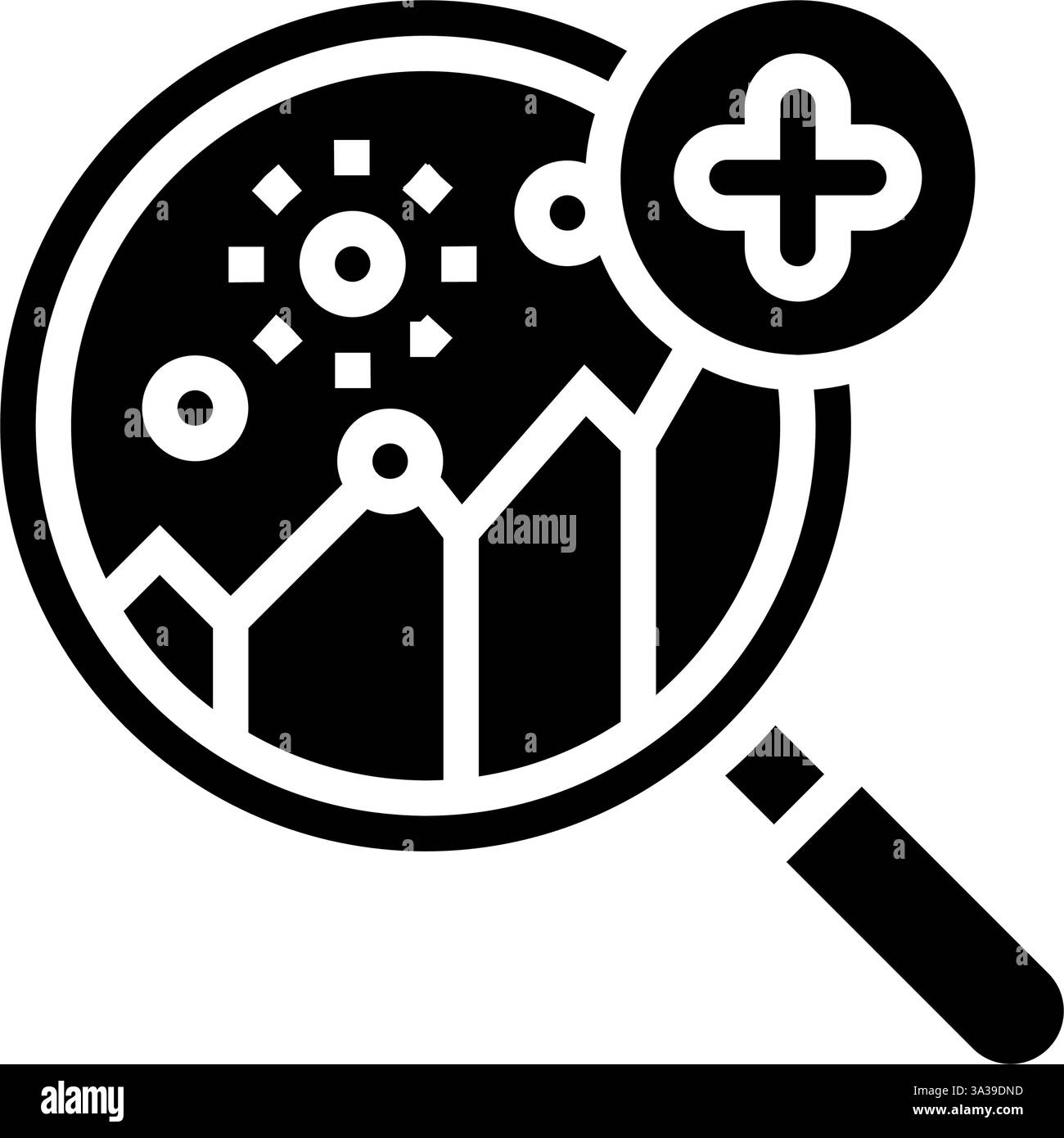 disease prediction algorithm healthcare innovation glyph icon vector ...
