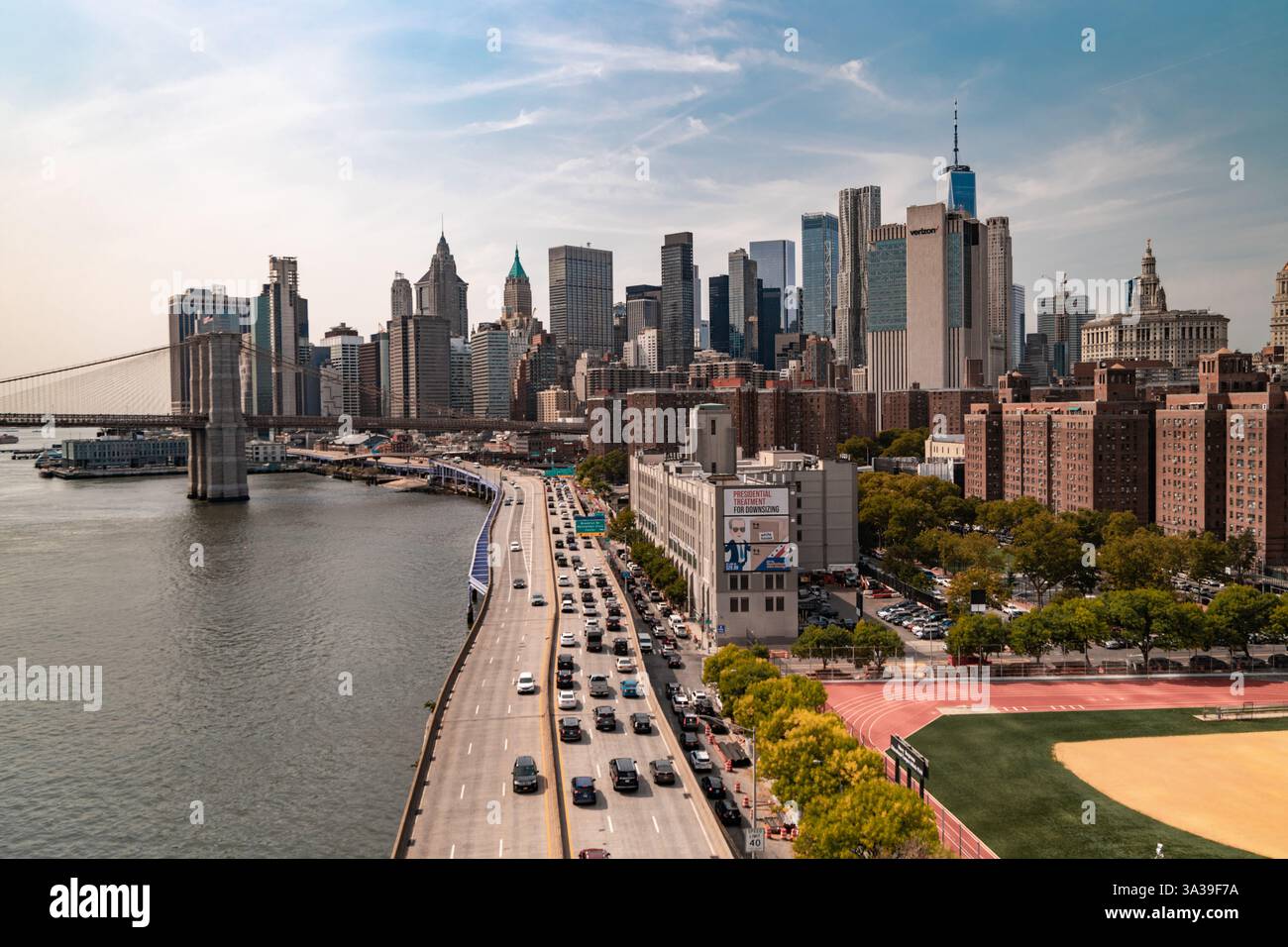 Stunning Aerial View of Manhattan New York City Skyline Stock Photo - Alamy