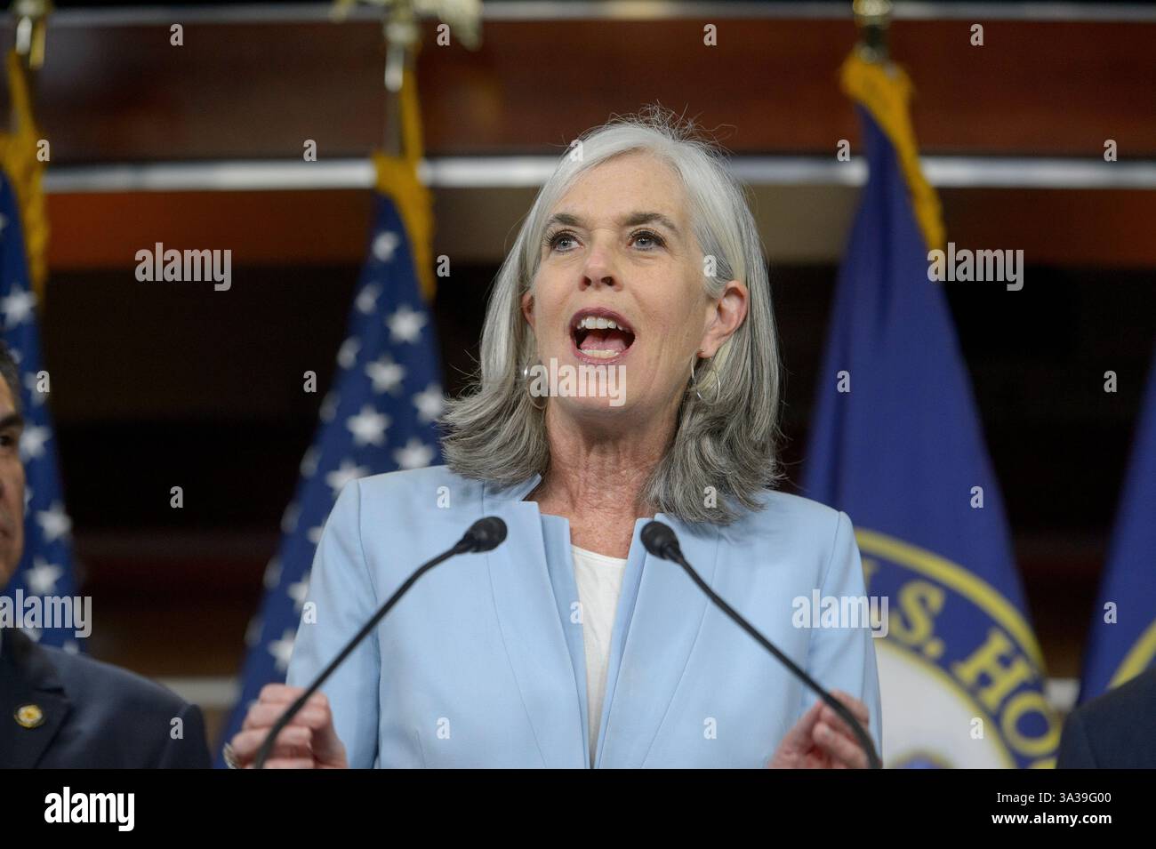 House Minority Whip Katherine Clark, DMass., speaks during a news conference at the Capitol
